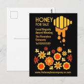 Honig zum Verkauf Postkarte (Vorne/Hinten)