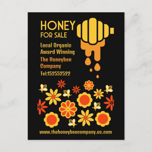 Honig zum Verkauf Postkarte (Vorderseite)