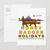 Honigbadferien Feiertagspostkarte (Vorne/Hinten)