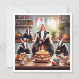 Honigbadger, der Kuchen isst, Einladung zum Honiga