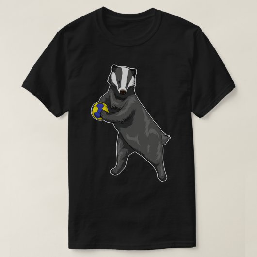 Honigbadger Handball Handball Handball T-Shirt (Design vorne)