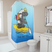 Honigbadger im Kajak Duschvorhang (Beispiel)