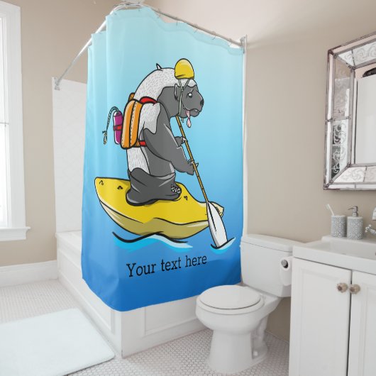 Honigbadger im Kajak Duschvorhang (Beispiel)