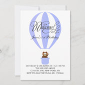 Honigballons für deinen ersten Geburtstag Einladung (Vorderseite)