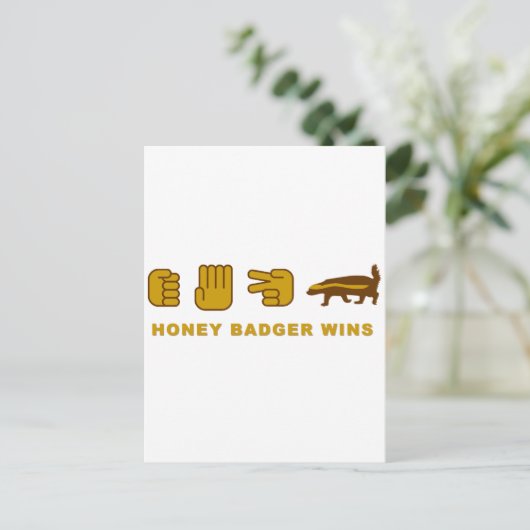 Honigbanner gewinnt postkarte (Stehend Vorderseite)