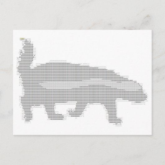 Honigbär ascii postkarte (Vorderseite)