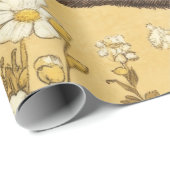 Honigbär auf einer Wildblumenwiese Geschenkpapier (Rolleneckpunkt)