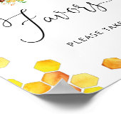 Honigbär bevorzugt Babyduschplakat Poster (Ecke)