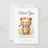 Honigbär Blütenbiene Neutrale Vegetation Dankeskarte (Vorderseite)