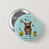 Honigbär - das Recycling Button (Vorne & Hinten)