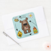 Honigbär - das Recycling Quadratischer Aufkleber (Umschlag)