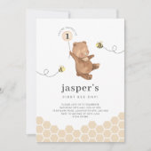 Honigbär Einladung zum ersten Bienentag-Foto (Vorderseite)