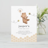 Honigbär Einladung zum ersten Bienentag-Foto (Stehend Vorderseite)