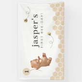 Honigbär erster Bienentag Banner (Vertikal)