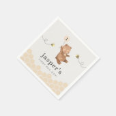 Honigbär erster Bienentag Serviette (Ecke)