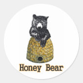 Honigbär Runder Aufkleber (Vorderseite)