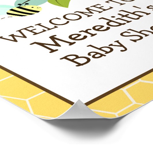 Honigbär und Biene 8x10 Zeichen Poster (Ecke)