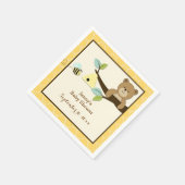 Honigbär und Biene - angepasste Napkins Serviette (Ecke)