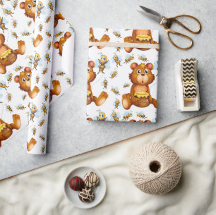 Honigbären Geschenkpapier