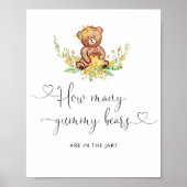 Honigbären schätzen, wie viele Gummibären Poster (Vorne)