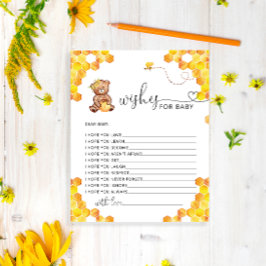 Honigbärwünsche für die Babykarte