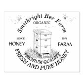 Honigbauernhof mit Briefmarke aus Bienenkautschuk Gummistempel (Prägung)