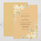 Honigbemalte Hochzeit Einladung (Vorne/Hinten)