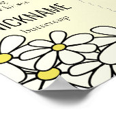 Honigbiene 1. Geburtstag Meilenstein-Poster Poster (Ecke)