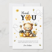 Honigbiene 1. Geburtstagsgeschlecht neutraler Bien Dankeskarte (Vorderseite)