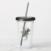 Honigbiene - Akrylcup Acryltrinkbecher (Rückseite)
