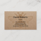Honigbiene Apiary Rustic Kraft Visitenkarte (Rückseite)