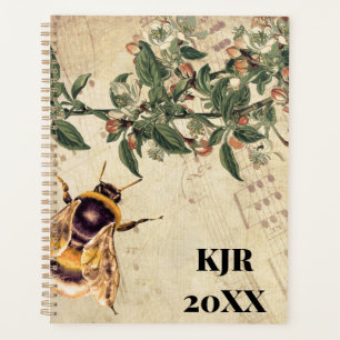 Honigbiene-Apple-Blüten und Noten Planer
