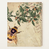 Honigbiene-Apple-Blüten und Noten Planer (Rückseite)