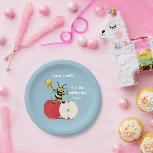 Honigbiene Apple Rosh HaShana Pappteller (Party)