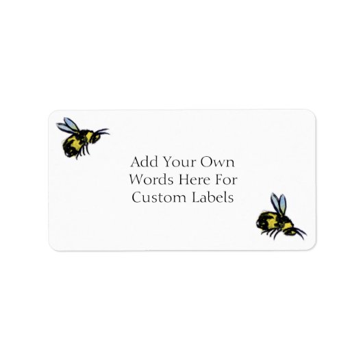 Honigbiene Art Custom Insect Decals oder Labels Adressaufkleber (Vorne)
