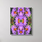 Honigbiene auf Aster-Blume Erstellen Sie Ihr eigen Leinwanddruck (Vorderseite)