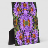 Honigbiene auf Aster-Blume Fügen Sie Ihr Foto hinz Fotoplatte (Seite)