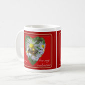 Honigbiene auf Asters Valentine Kaffeetasse (Vorderseite Links)