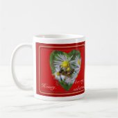 Honigbiene auf Asters Valentine Kaffeetasse (Links)