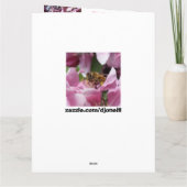 Honigbiene auf Blossom mit Zitat Karte (Rückseite)