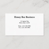 Honigbiene auf Catkin Visitenkarte (Rückseite)