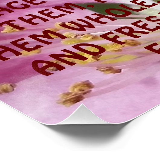 Honigbiene auf Crabapple Blossom mit Zitat Poster (Ecke)