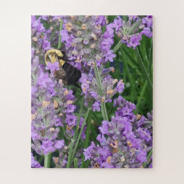 Honigbiene auf dem Lavendel Puzzle