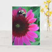 Honigbiene auf der Blume, Karte (Gelbe Blume)