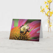 Honigbiene auf der Blume, Karte (Gelbe Blume)