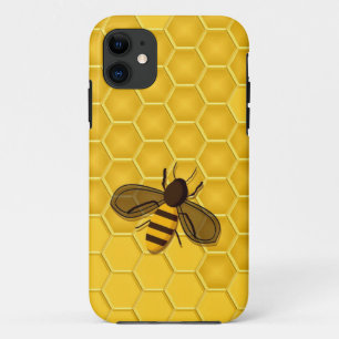 Honigbiene auf einem Goldbienenwabe iPhone 5 Fall 11 Hülle