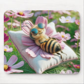 Honigbiene auf einem Kissen Mousepad (Vorne)