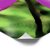 Honigbiene auf einer Lila afrikanischen Daisy Art Poster (Ecke)