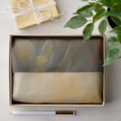 Honigbiene auf einer Pfirsichrosa-Blume-Decoupage Seidenpapier (Geschenk)