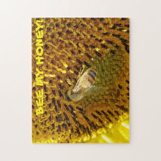 Honigbiene auf einer Sonnenblume Puzzle (Vertikal)